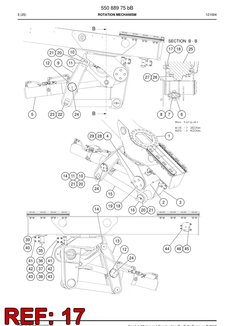 55055464a 550 554 64a Hexagon socket head screw - Sandvik Technical Drawing