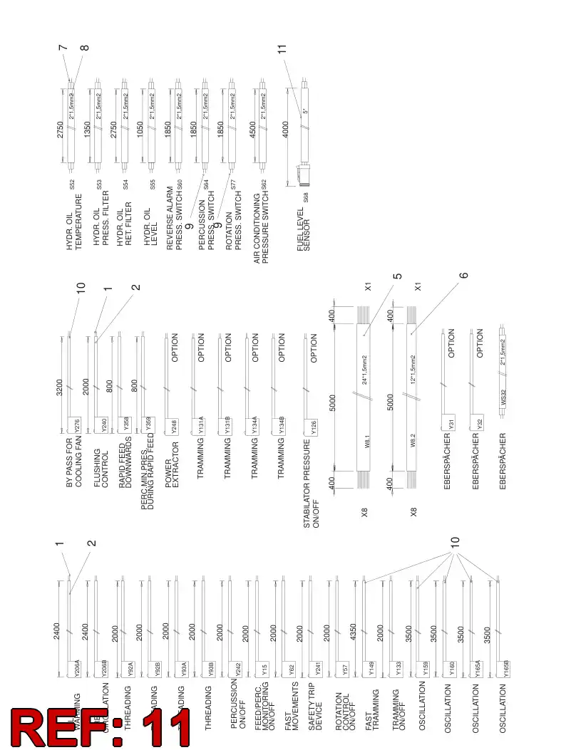 55055481 550 554 81 Cable Assembly - Sandvik Technical Drawing