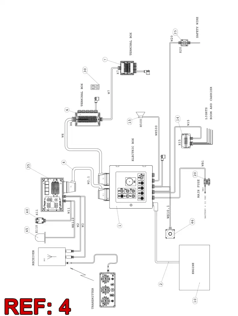 55055491 550 554 91 CABLE ASSEMBLY - Sandvik Technical Drawing