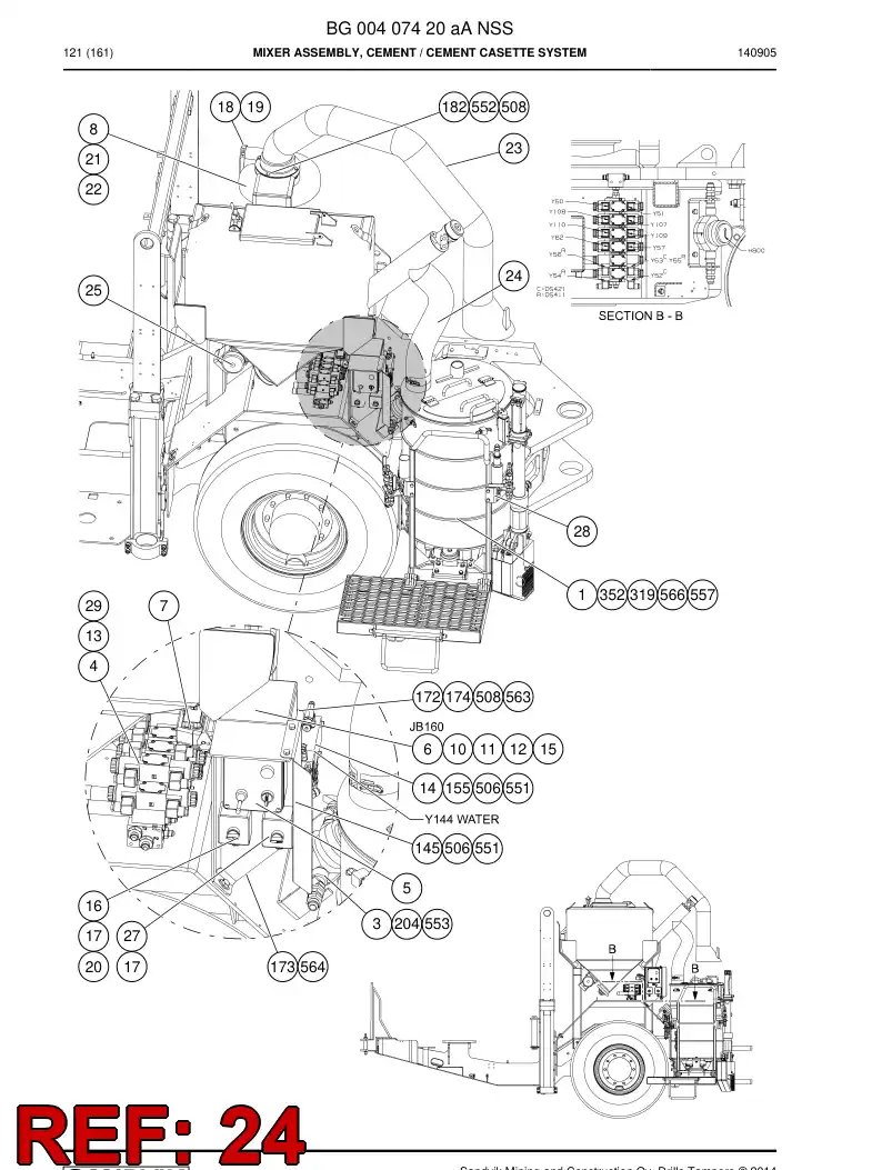 55055633 550 556 33 Hose - Sandvik Technical Drawing