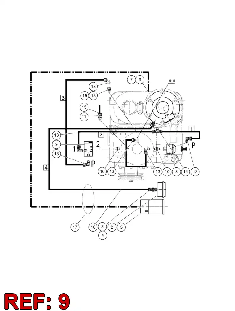 55055781 550 557 81 VLVULA DE PURGA - Sandvik Technical Drawing