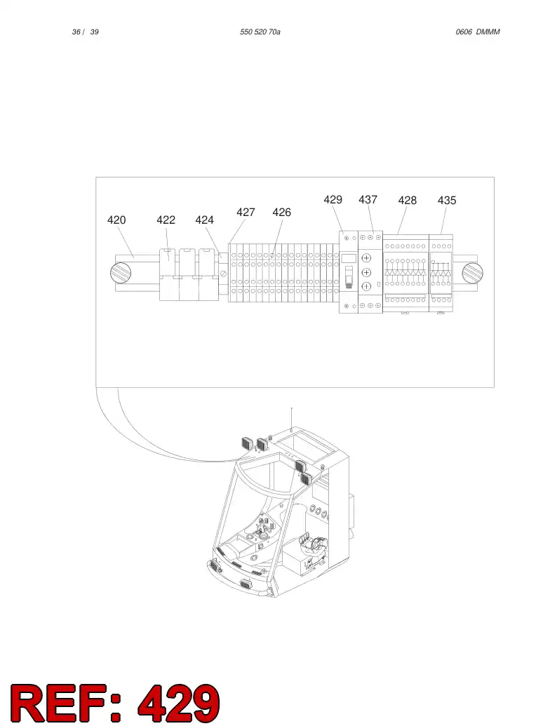 55055808 550 558 08 CIRCUIT BREAKER - Sandvik Technical Drawing