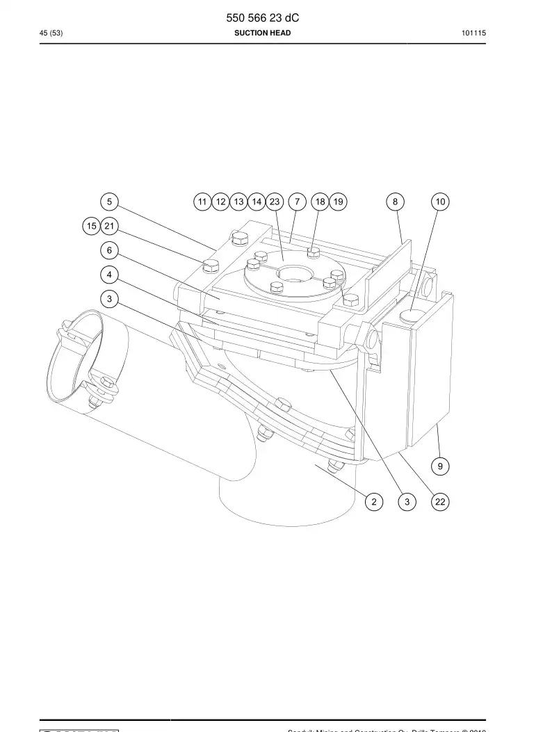 55055928b 550 559 28b Guide plate - Sandvik Technical Drawing