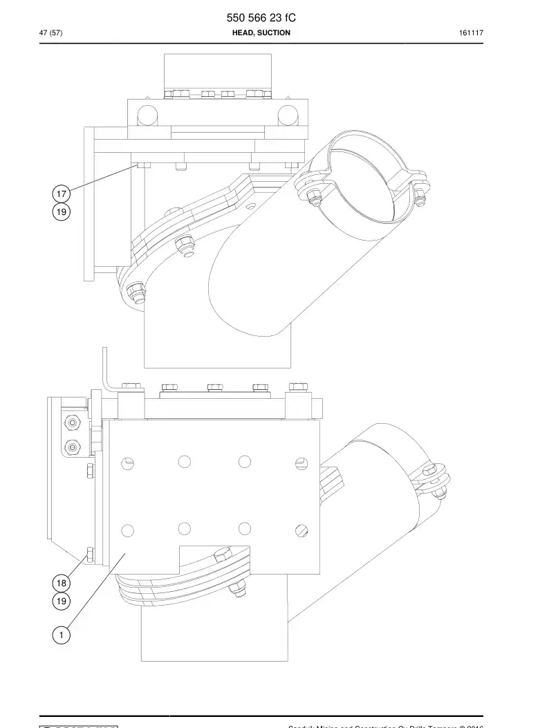 55055928e 550 559 28e Plate, Guide - Sandvik Technical Drawing