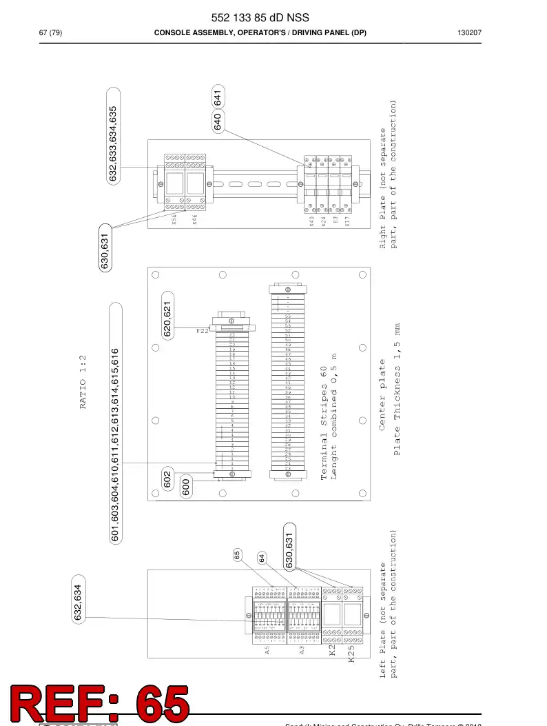 55056246a 550 562 46a Module, Diode - Sandvik Technical Drawing