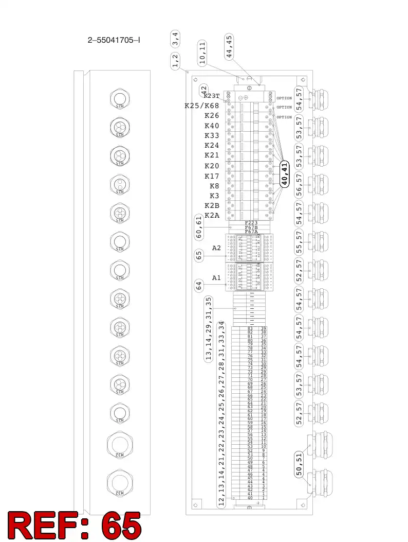55056247 550 562 47 DIODE MODULE - Sandvik Technical Drawing