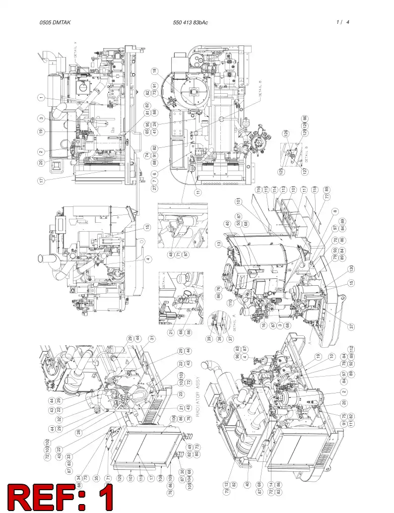 55056260 550 562 60 ENGINE ASSEMBLY - Sandvik Technical Drawing