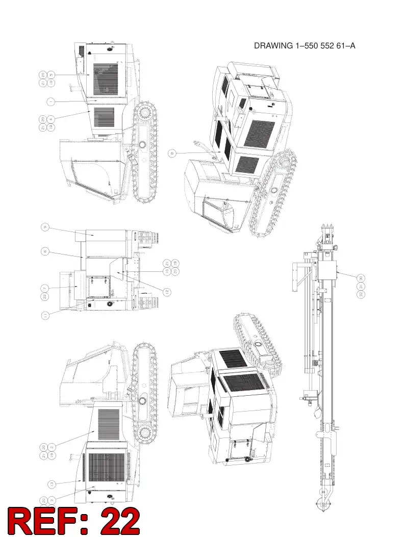 55056262 550 562 62 RUBBER SHEET - Sandvik Technical Drawing