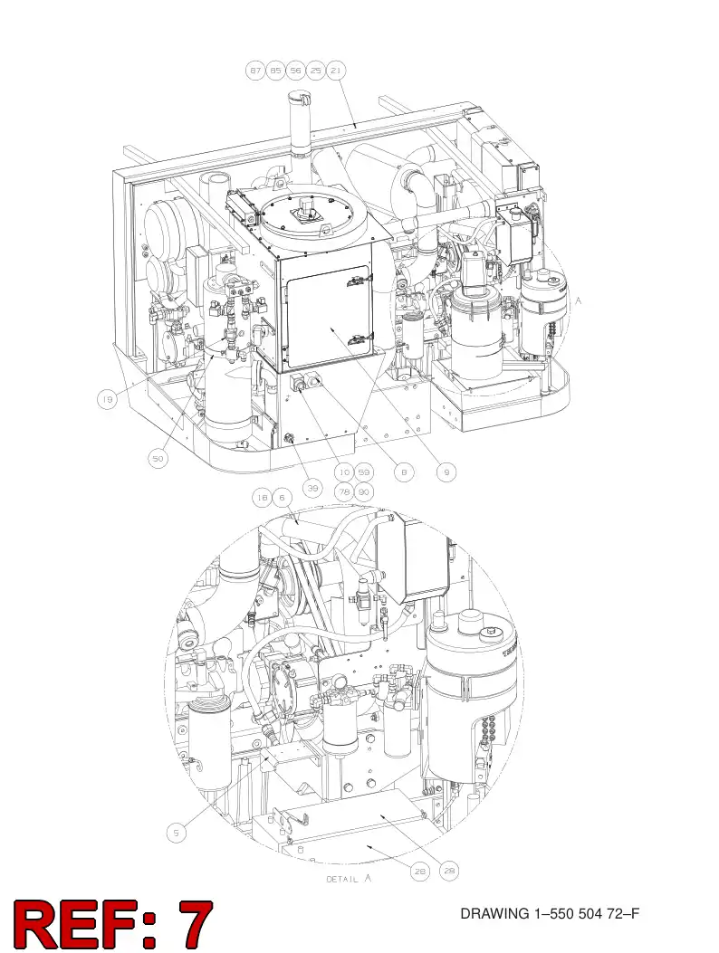 55056376 550 563 76 HOSE - Sandvik Technical Drawing