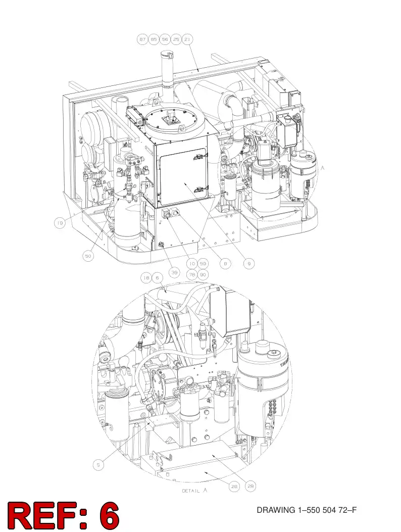 55056377 550 563 77 HOSE - Sandvik Technical Drawing