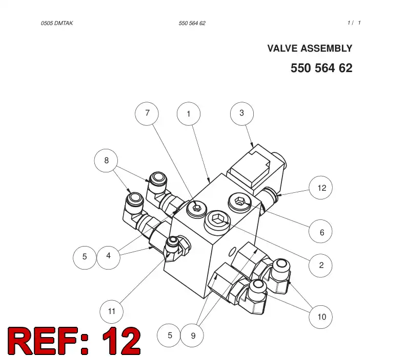 55056477 550 564 77 MEASURING ADAPTER - Sandvik Technical Drawing