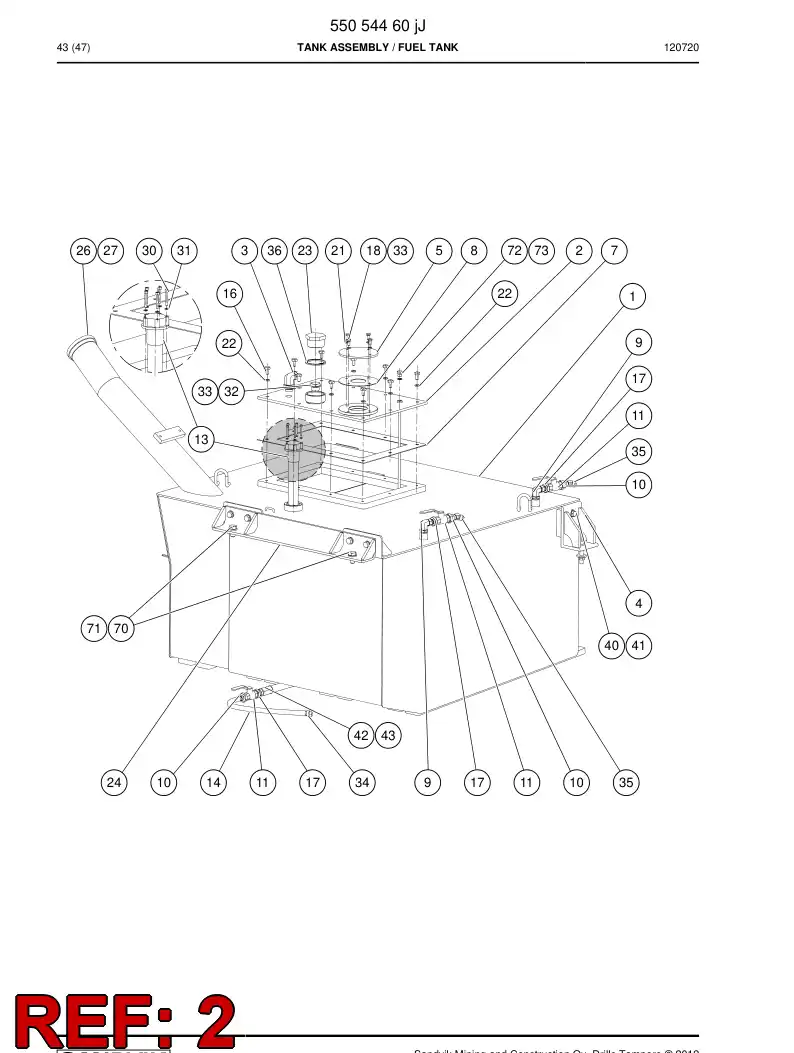 55056496 550 564 96 Cover - Sandvik Technical Drawing
