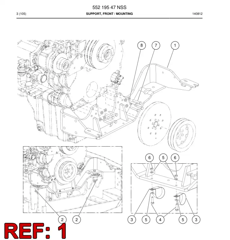55056537c 550 565 37c Support, Front - Sandvik Technical Drawing