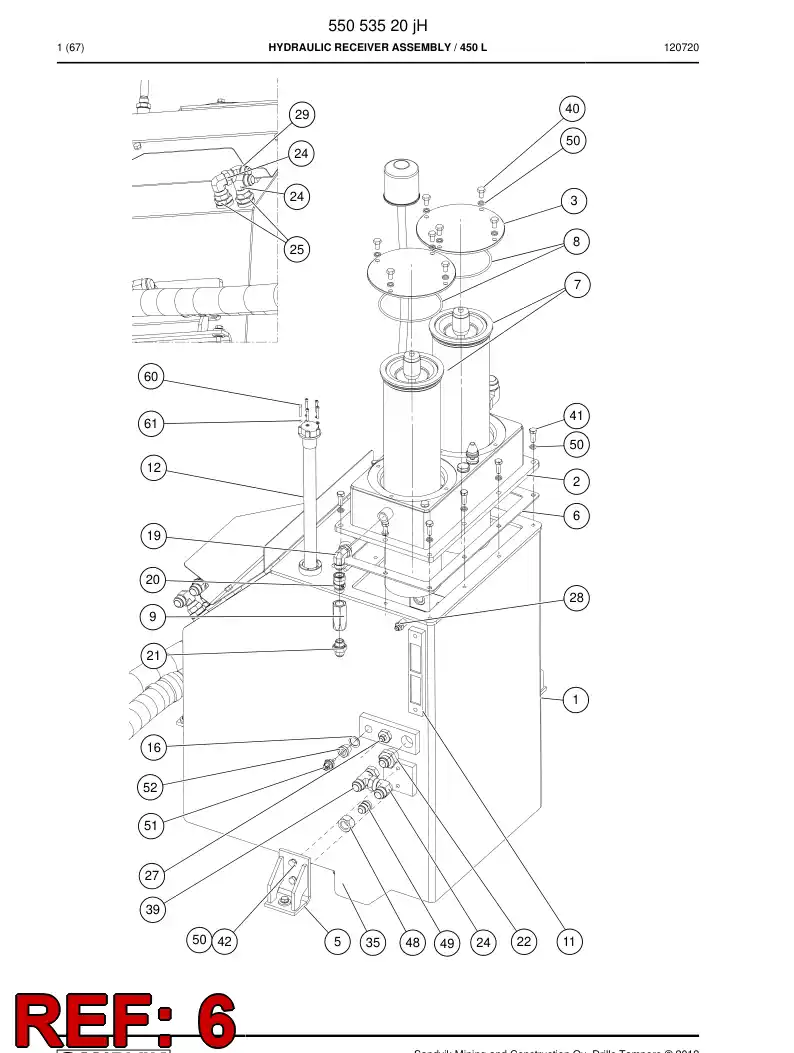 55056540 550 565 40 Seal - Sandvik Technical Drawing
