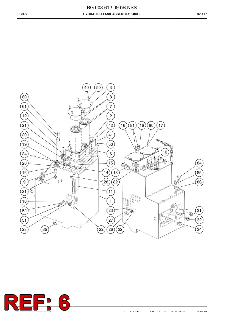 55056540a 550 565 40a Seal - Sandvik Technical Drawing