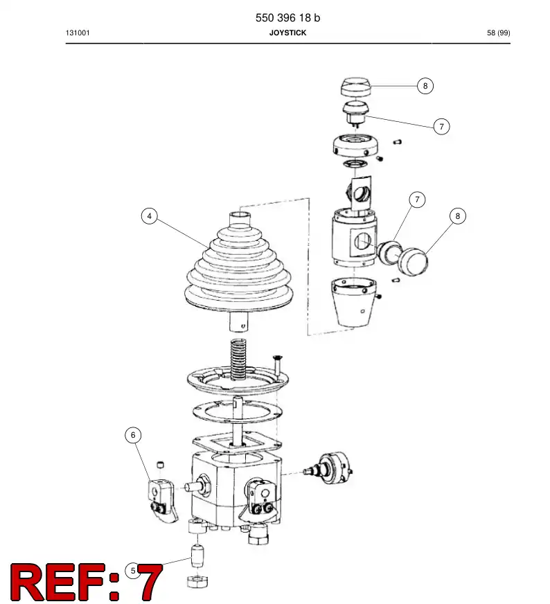55056598 550 565 98 ACCESSORY DO JOYSTICK - Sandvik Technical Drawing