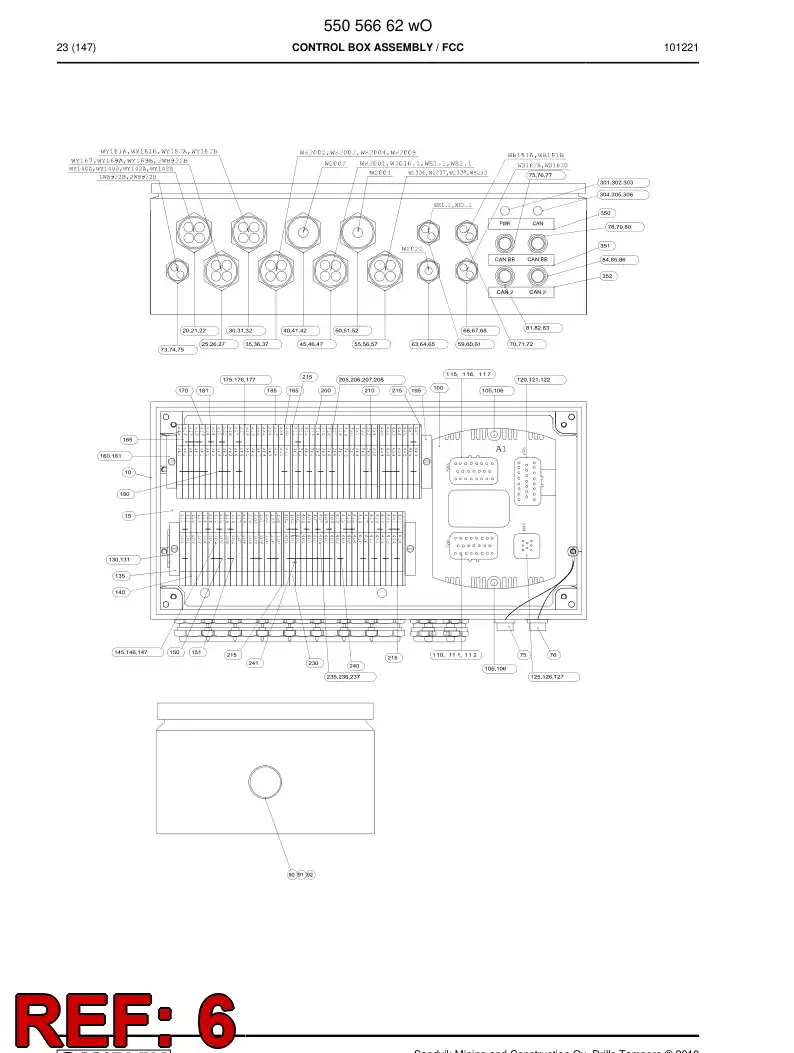 55056665b 550 566 65b Instruction, Wiring - Sandvik Technical Drawing
