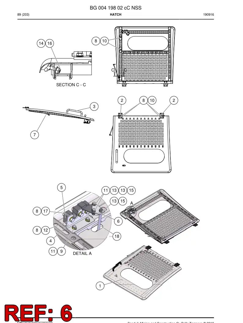55056715c 550 567 15c Opener - Sandvik Technical Drawing