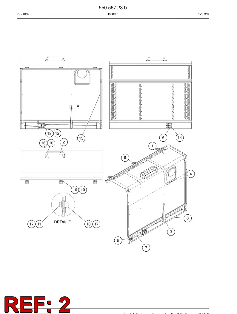 55056769 550 567 69 Guard - Sandvik Technical Drawing