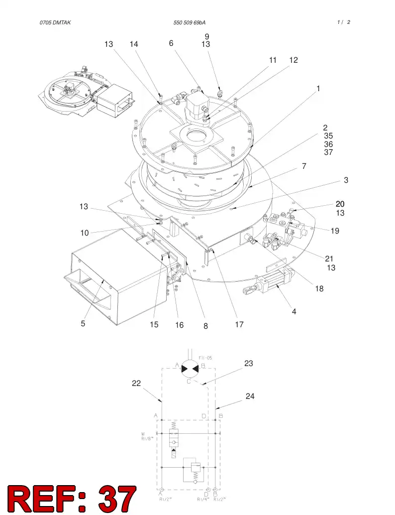 55056841 550 568 41 WASHER - Sandvik Technical Drawing