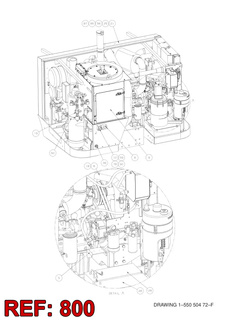 55056868 550 568 68 HOSE SET - Sandvik Technical Drawing