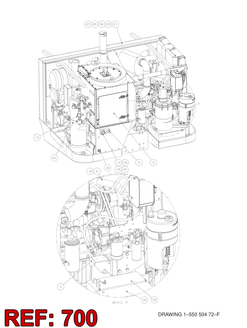 55056869 550 568 69 STEEL PARTS KIT - Sandvik Technical Drawing