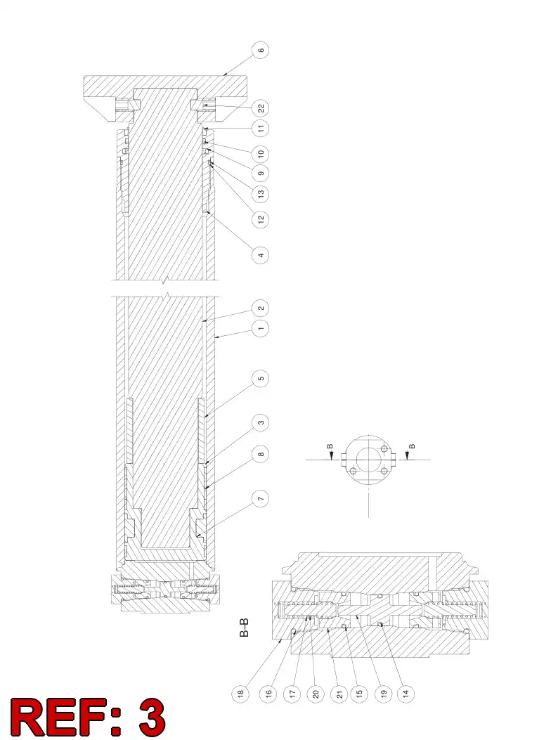 55056914 550 569 14 PISTON - Sandvik Technical Drawing