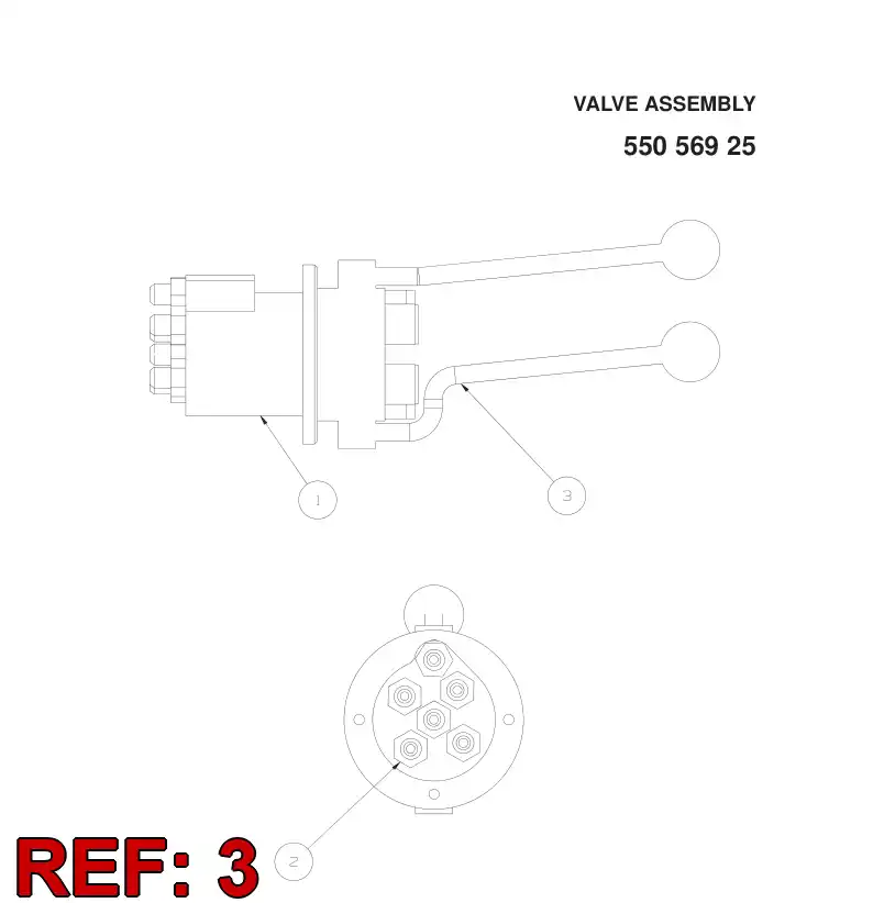 55056927 550 569 27 LEVER - Sandvik Technical Drawing