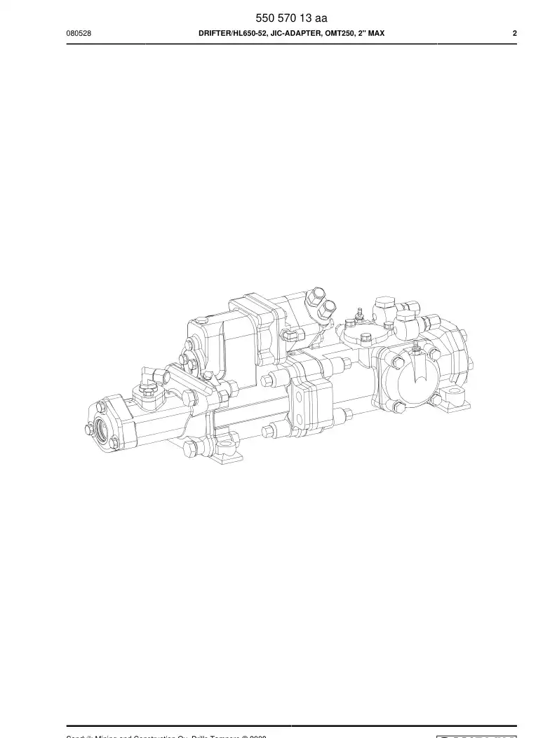 55057013a 550 570 13a DRIFTER - Sandvik Technical Drawing