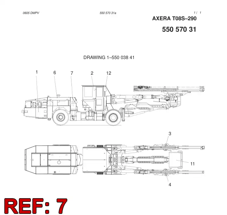 55057029 550 570 29 ELECTRIC MODULE - Sandvik Technical Drawing