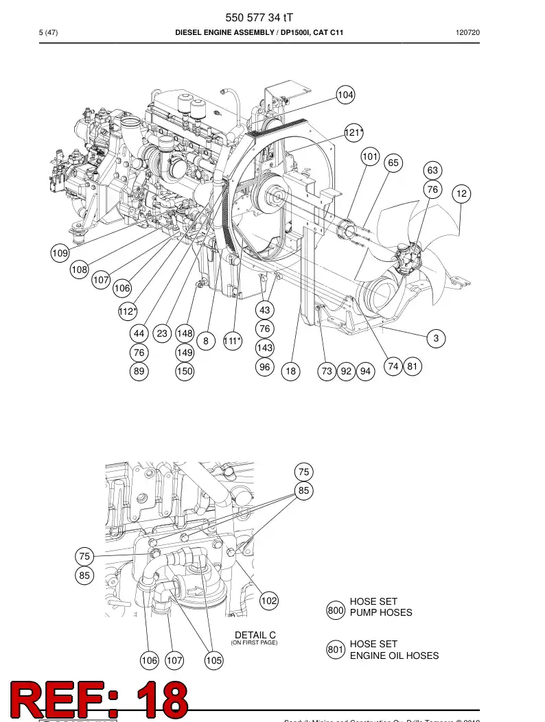 55057045a 550 570 45a Bracket - Sandvik Technical Drawing