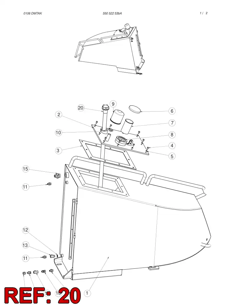 55057066 550 570 66 SENSOR - Sandvik Technical Drawing
