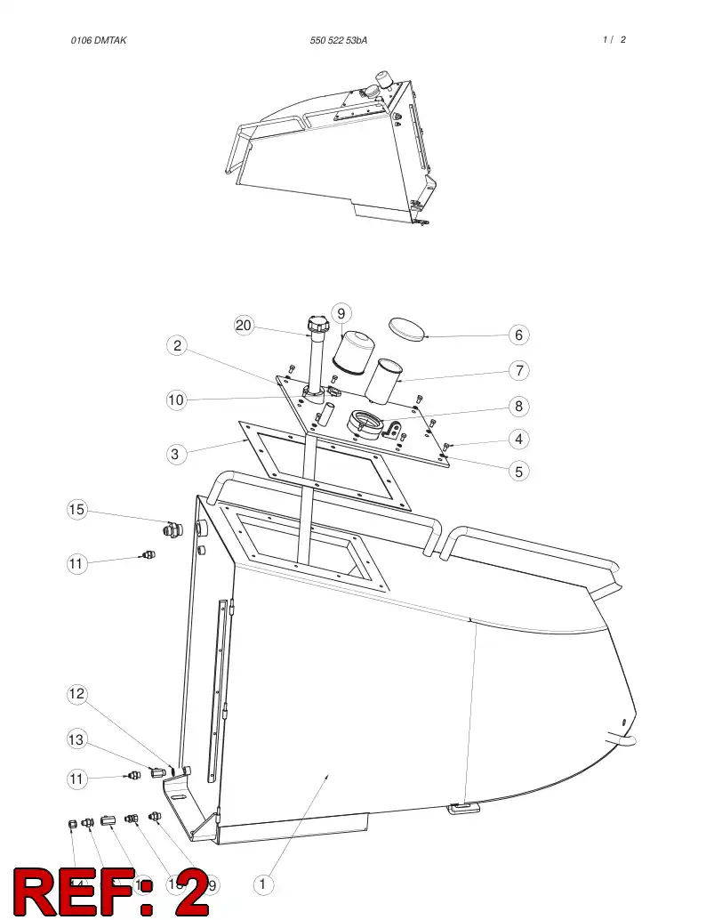 55057075 550 570 75 Cover - Sandvik Technical Drawing