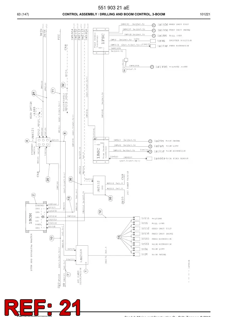 55057140 550 571 40 Pre-wired plug cable - Sandvik Technical Drawing