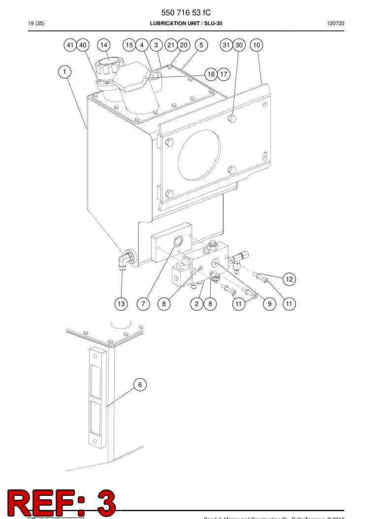 55057179 550 571 79 Cover - Sandvik Technical Drawing