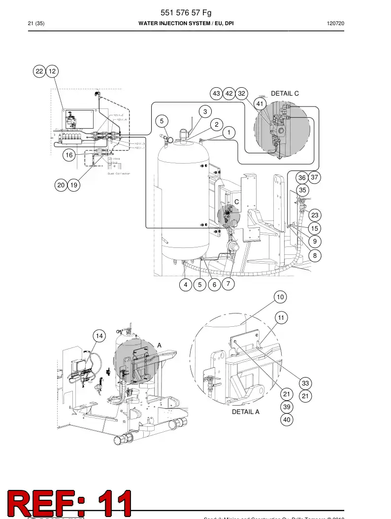 55057276 550 572 76 Supporting block - Sandvik Technical Drawing