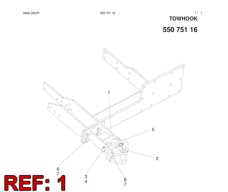 55057433 550 574 33 BRACKET - Sandvik Technical Drawing