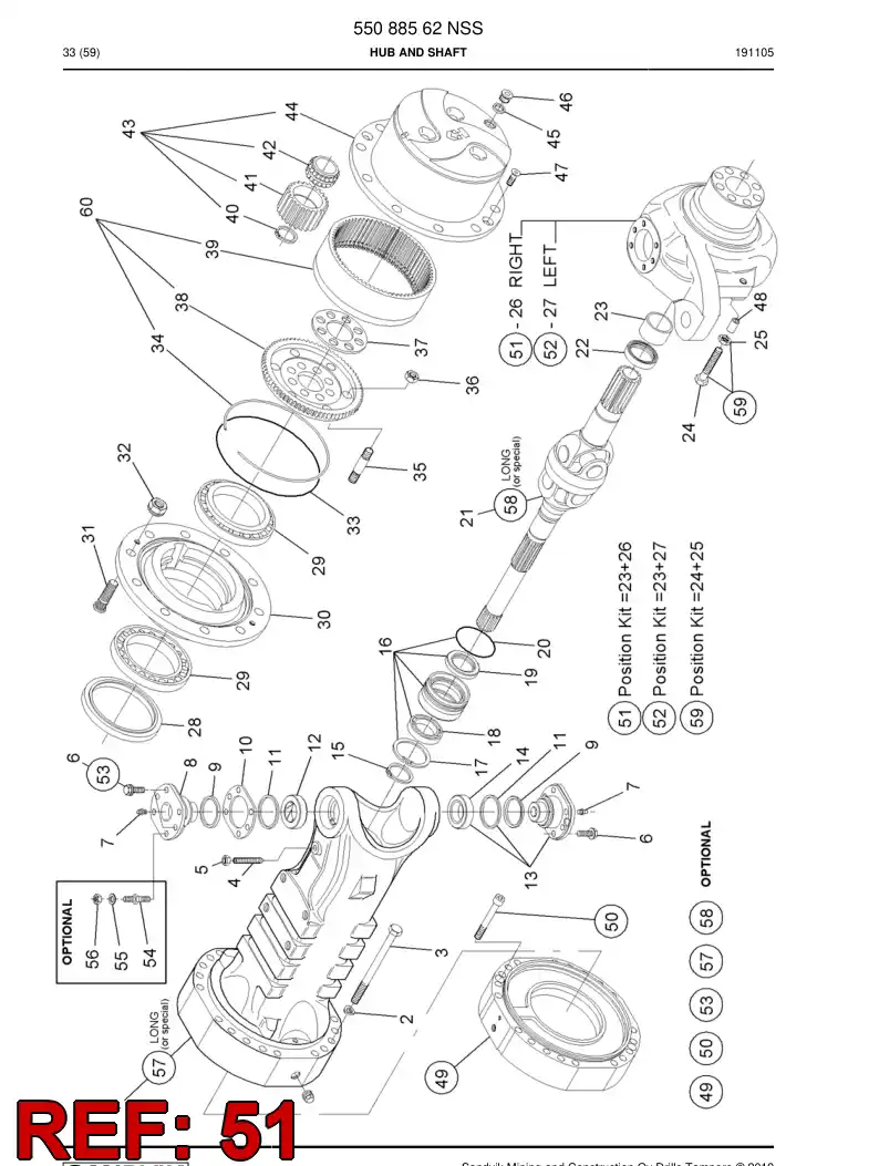 55057572a 550 575 72a Housing - Sandvik Technical Drawing