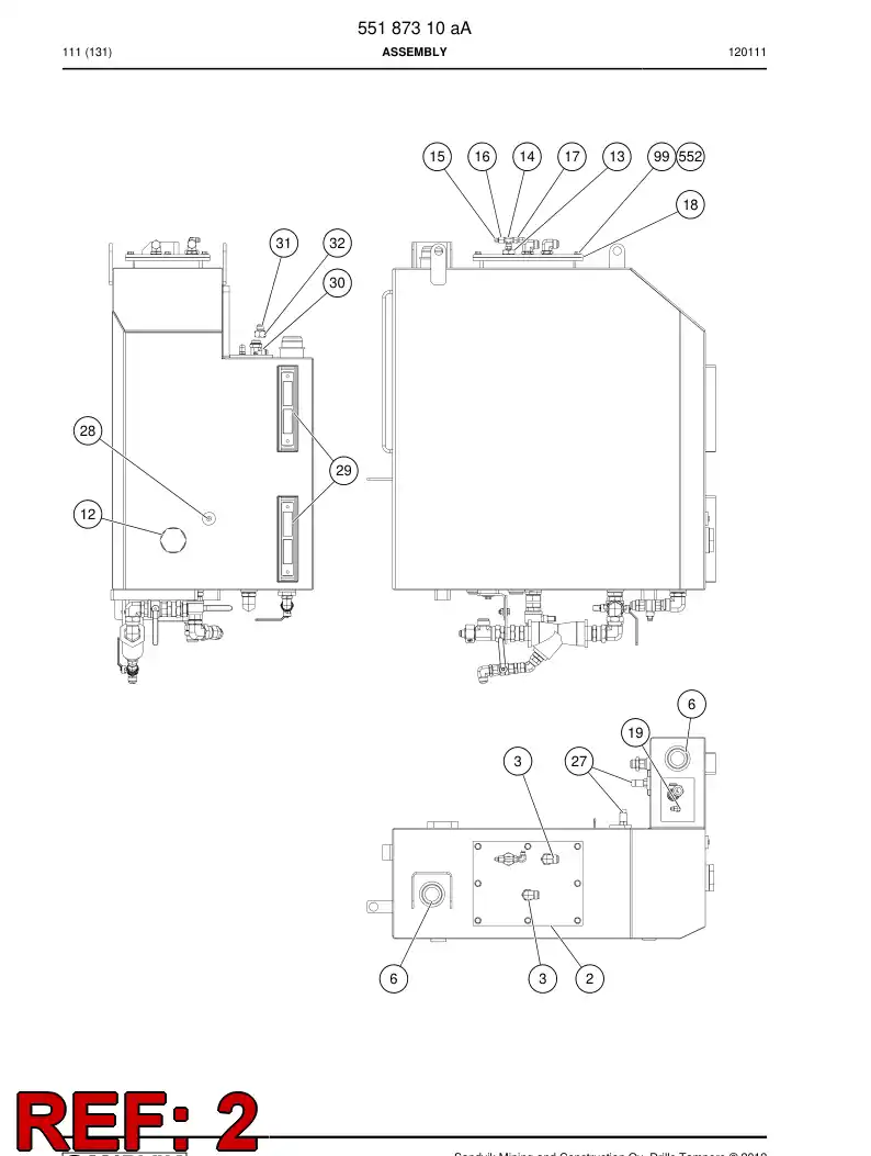55057663 550 576 63 Plate - Sandvik Technical Drawing