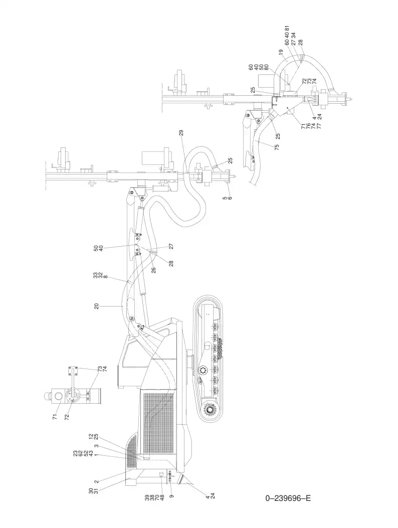 55057780aE 550 577 80aE PRIMARY CYCLONE MOUNTING - Sandvik Technical Drawing