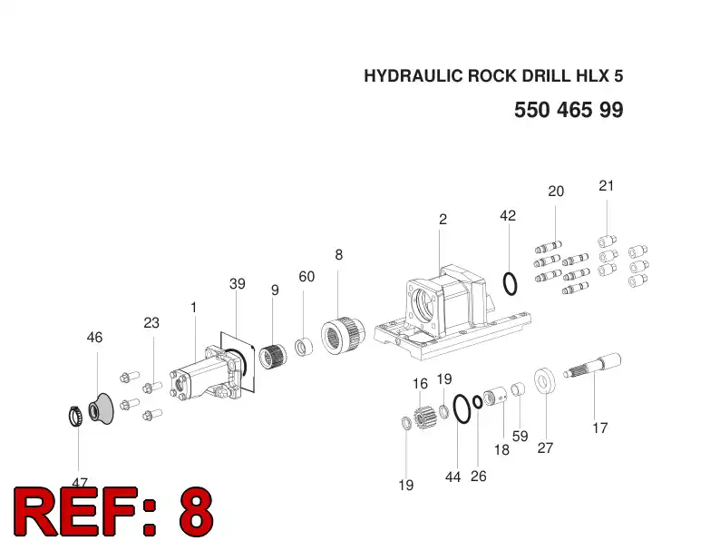 55057798 550 577 98 Bushing, Rotation - Sandvik Technical Drawing