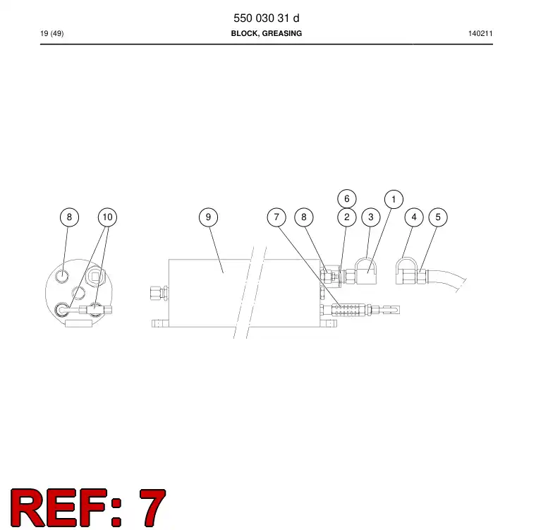 55057885 550 578 85 Repair kit - Sandvik Technical Drawing