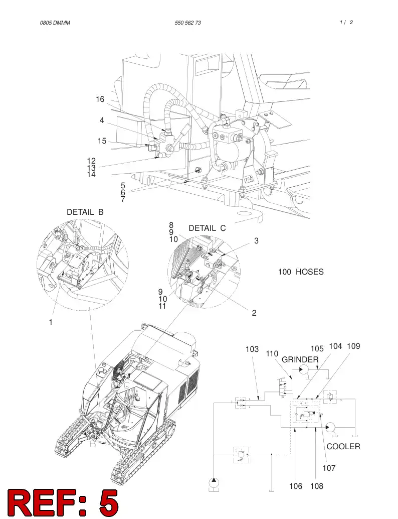 55057920 550 579 20 Hexagon socket countersunk head screw (full thread - Sandvik Technical Drawing