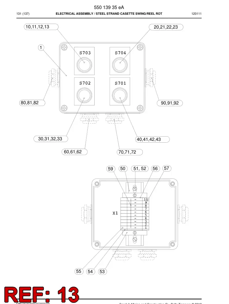 55058032 550 580 32 Sign - Sandvik Technical Drawing