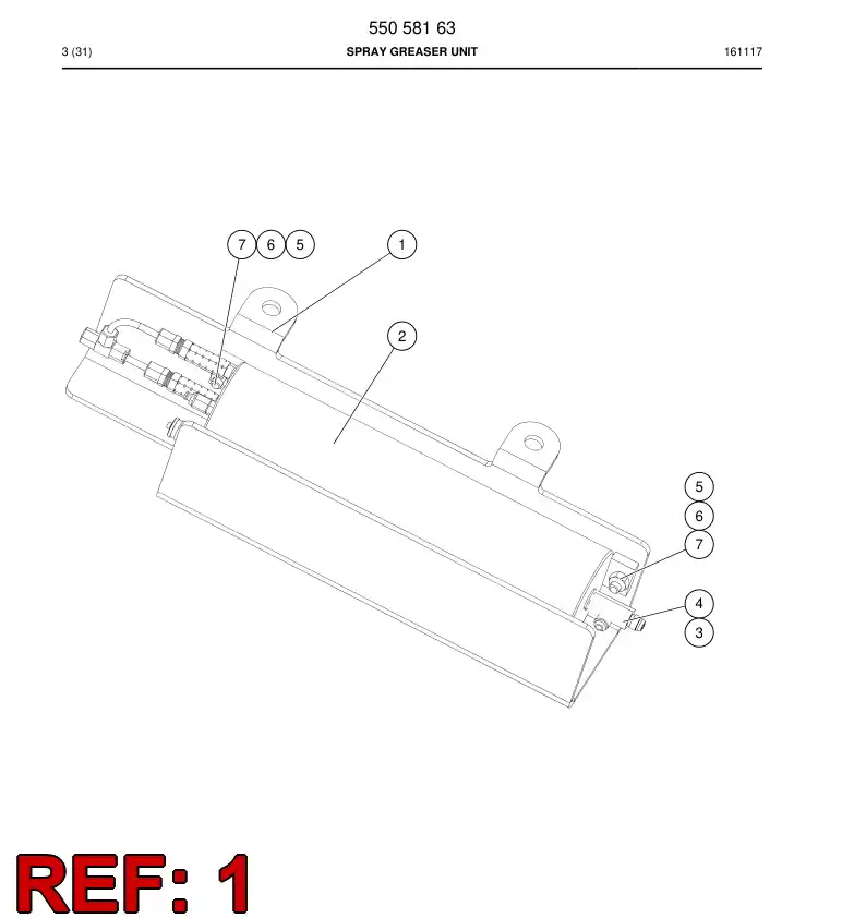55058112 550 581 12 Guard - Sandvik Technical Drawing