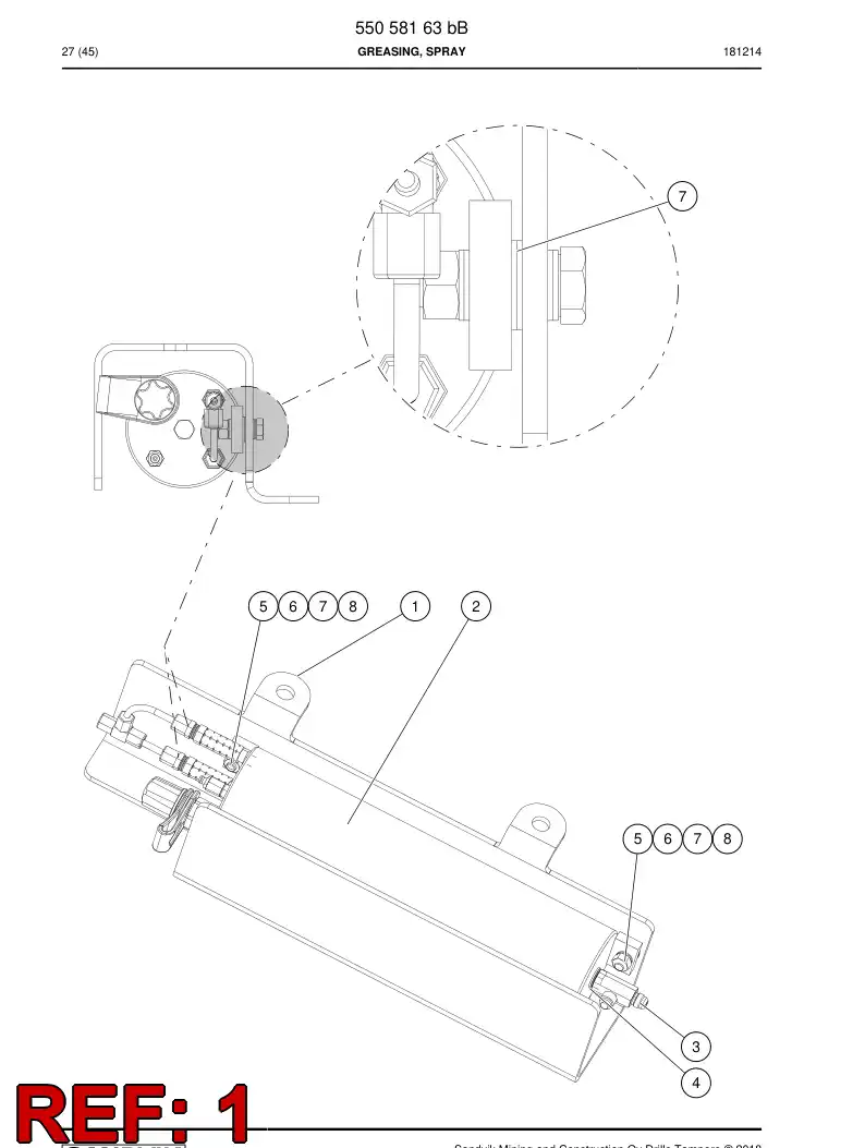 55058112a 550 581 12a Guard - Sandvik Technical Drawing