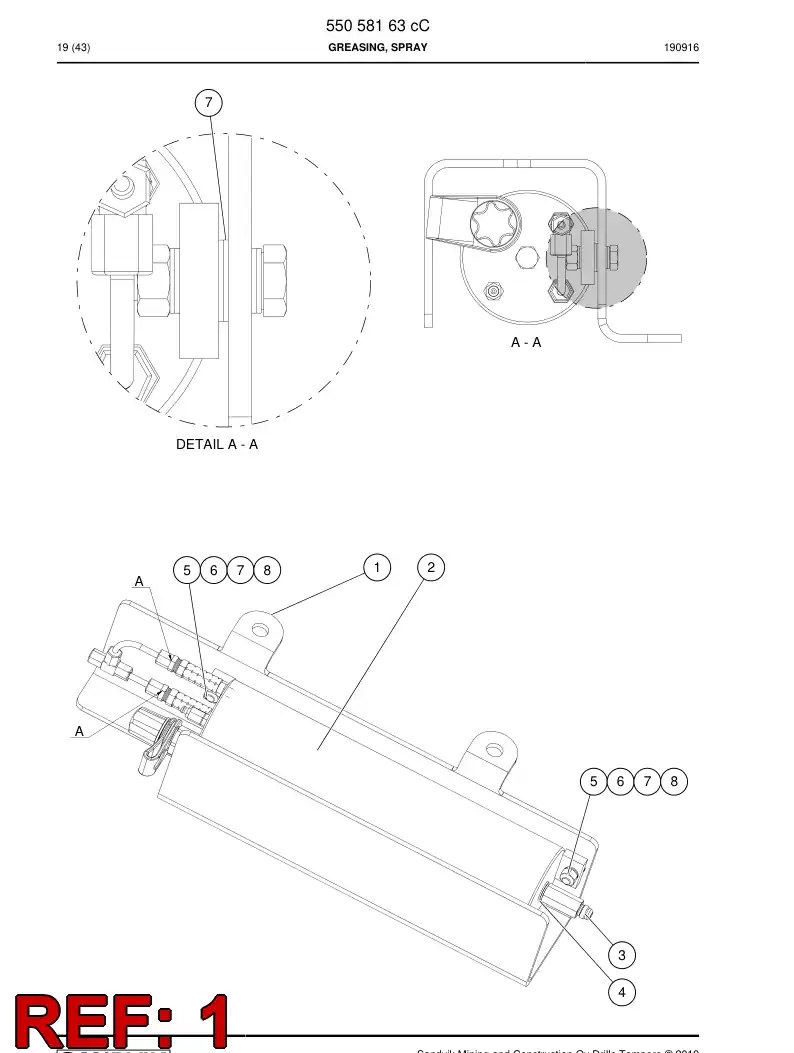 55058112b 550 581 12b Guard - Sandvik Technical Drawing