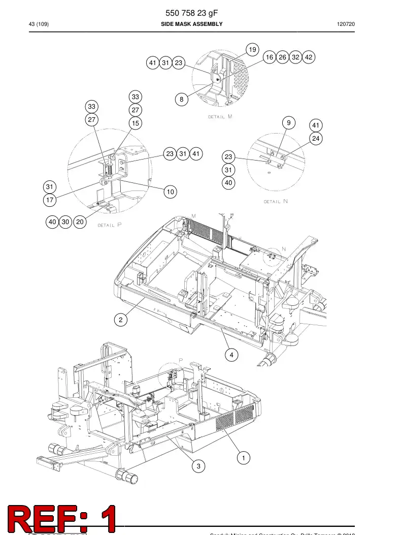 55058114 550 581 14 Holeplate - Sandvik Technical Drawing