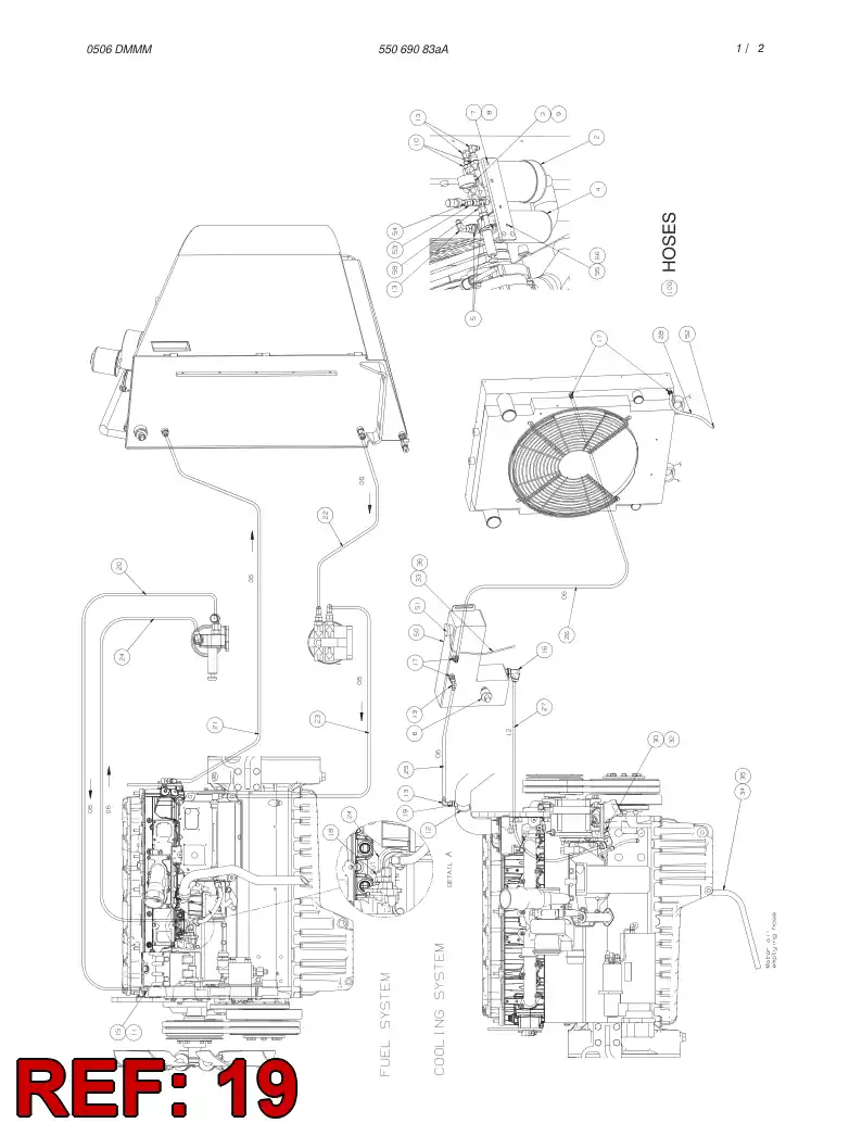 55058135 550 581 35 ADAPTER (HYDRAULIC) - Sandvik Technical Drawing