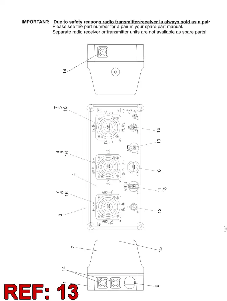 55058139 550 581 39 SWITCH - Sandvik Technical Drawing